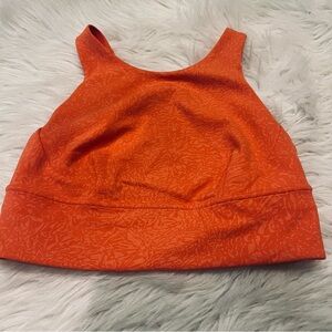 Lululemon Orange pattern sports bra top size 8